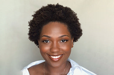 Woman with coily hair