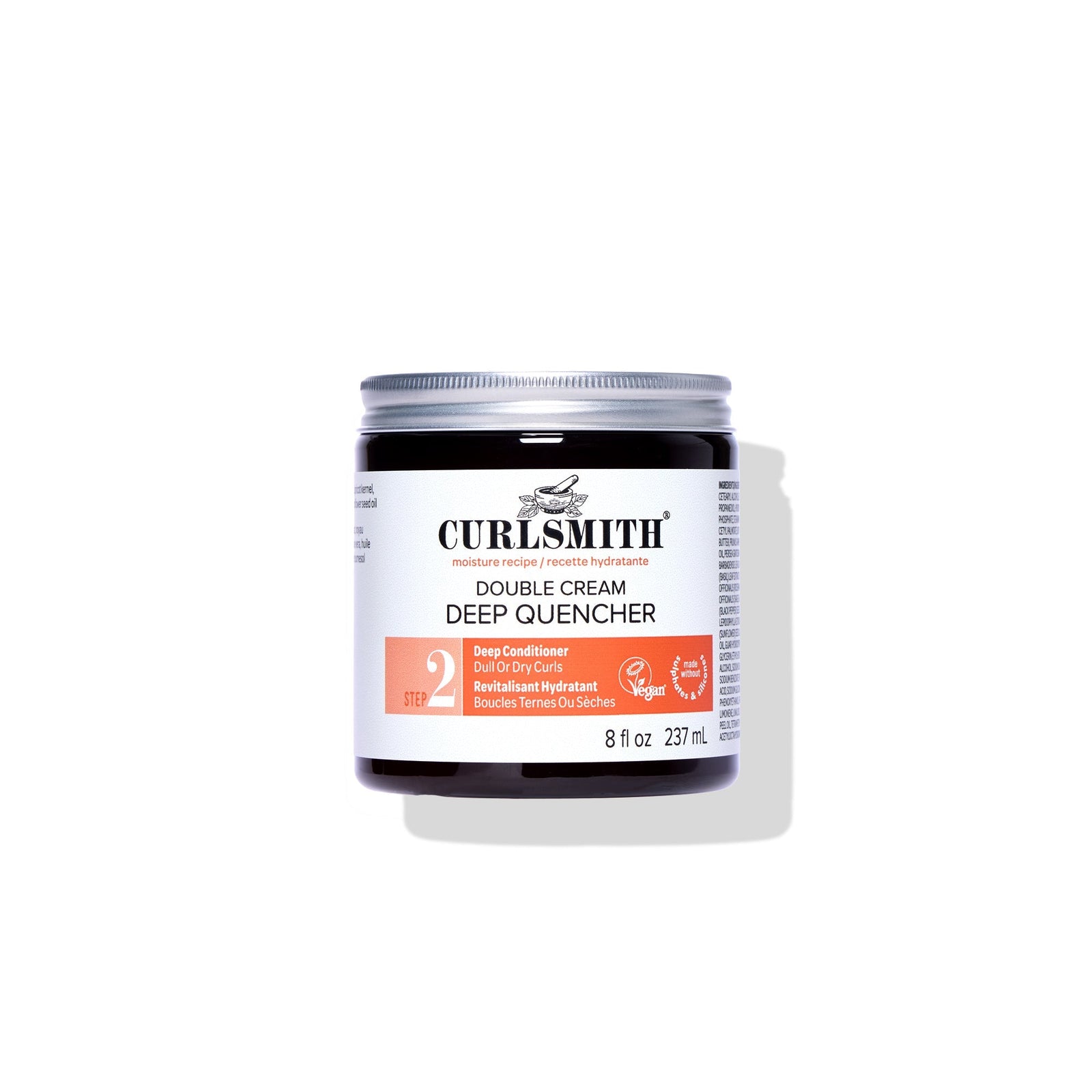 Curlsmith Double Cream Deep Quencher jar on a white background