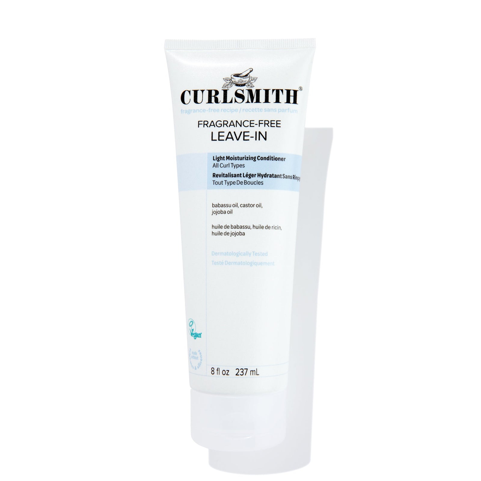 Curlsmith fragrance-free leave-in conditioner tube on a white background