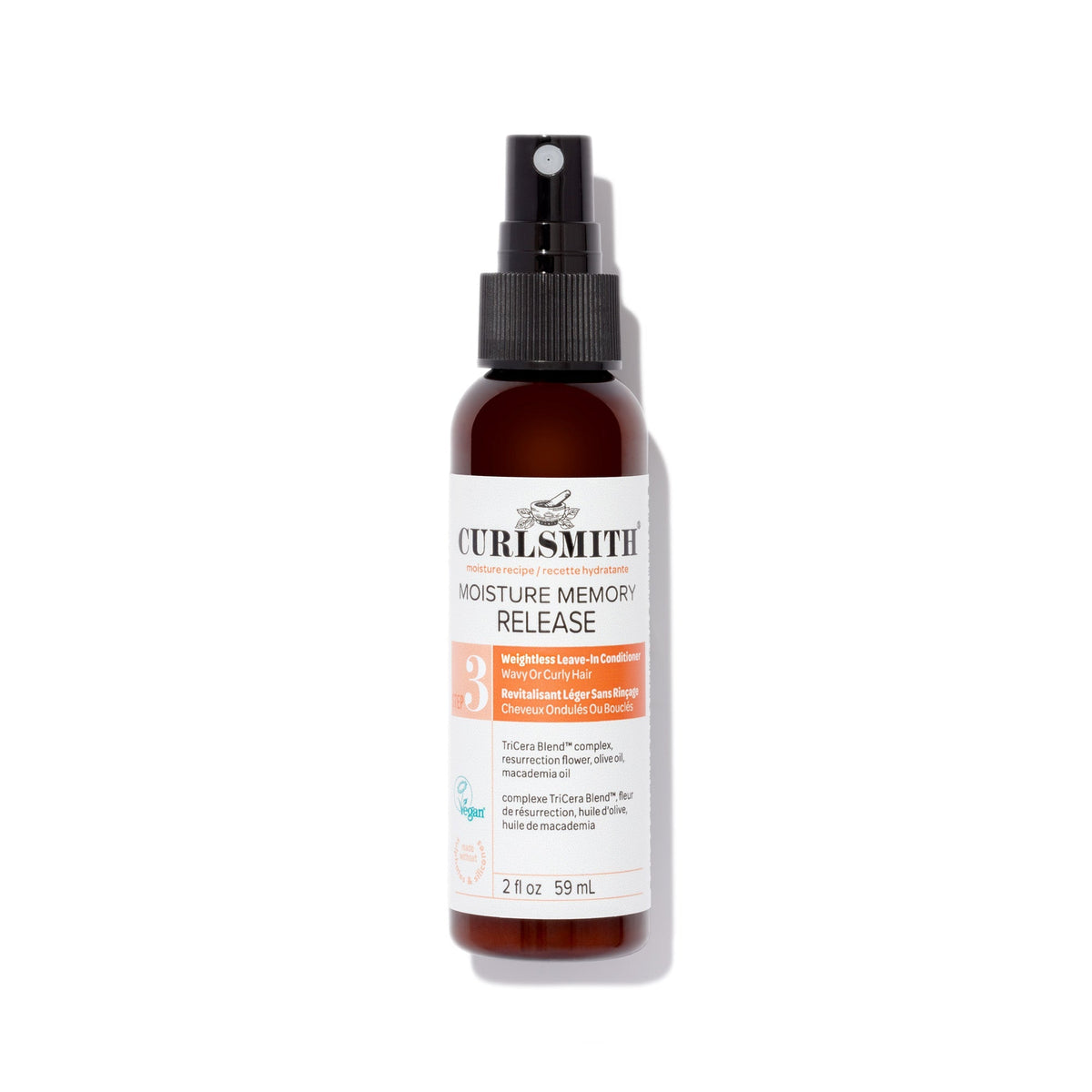 Curlsmith hair care product bottle on a white background