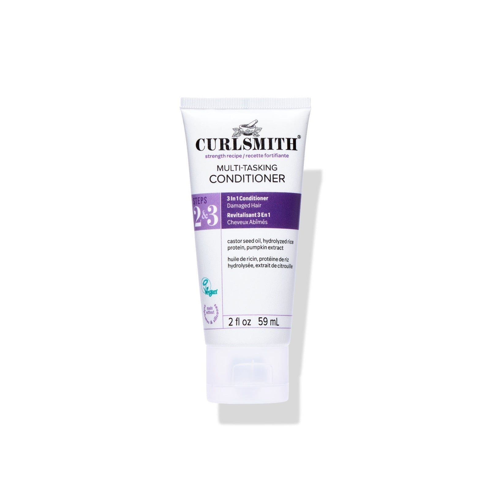 Curlsmith multi-tasking conditioner tube on a white background
