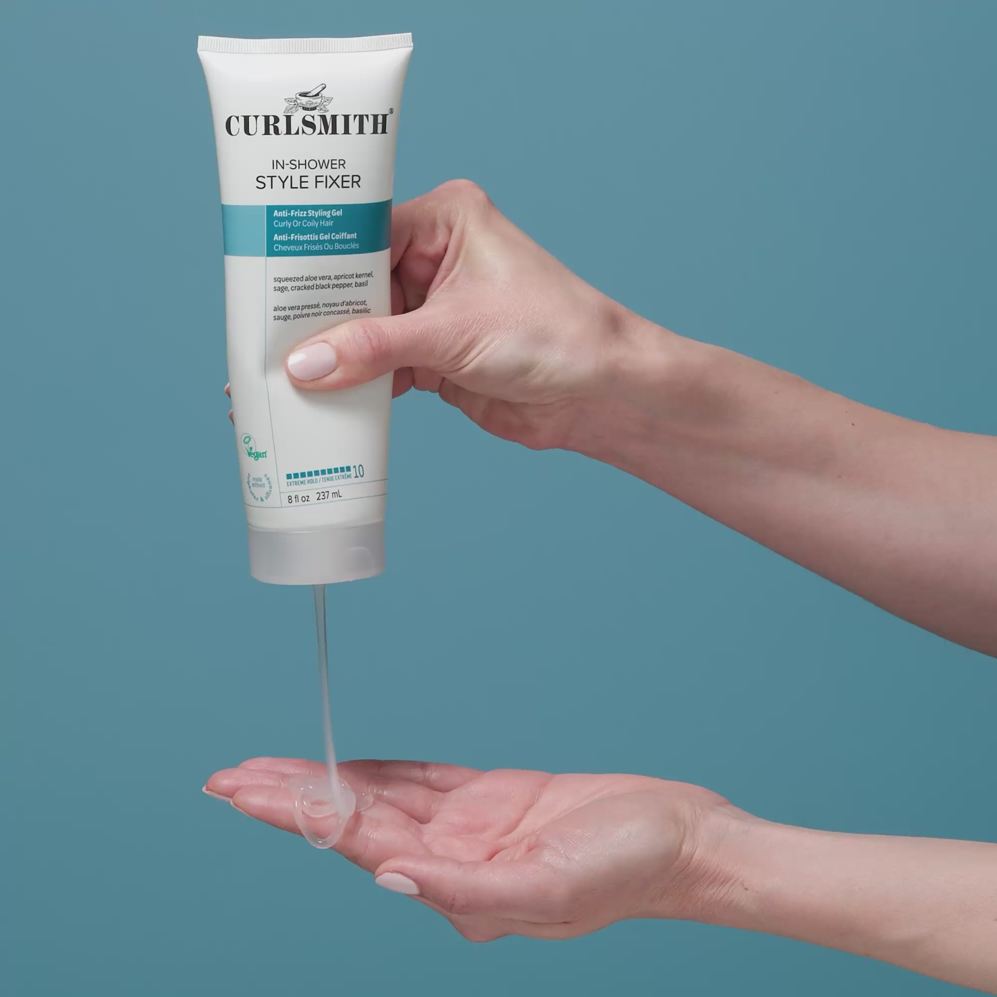 Applying Curlsmith In-shower Style Fixer